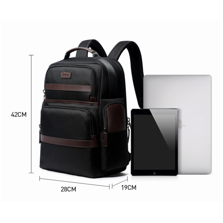 Bopai 751-007301 Business Anti-theft Water-resistant Large Capacity Double Shoulder Bag,with USB Charging Port, Size: 28x19x42cm(Black) - free shipping - PMC Jewellery - Order now!