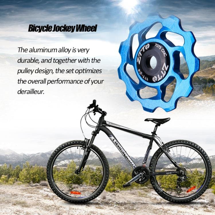 ZTTO 11T 4/5/6 MM Bicycle Derailleur Ceramic Bearing Bicycle Accessories (Black) - Guide wheels by ZTTO | Online Shopping South Africa | PMc TechLife | Buy Now Pay Later Mobicred