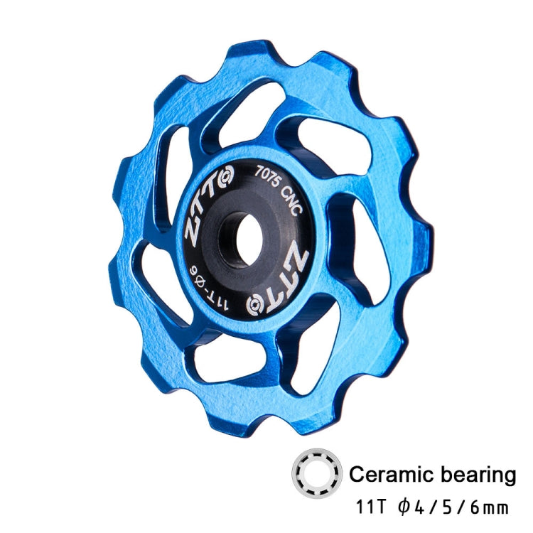 ZTTO 11T 4/5/6 MM Bicycle Derailleur Ceramic Bearing Bicycle Accessories (Blue) - Guide wheels by ZTTO | Online Shopping South Africa | PMc TechLife | Buy Now Pay Later Mobicred