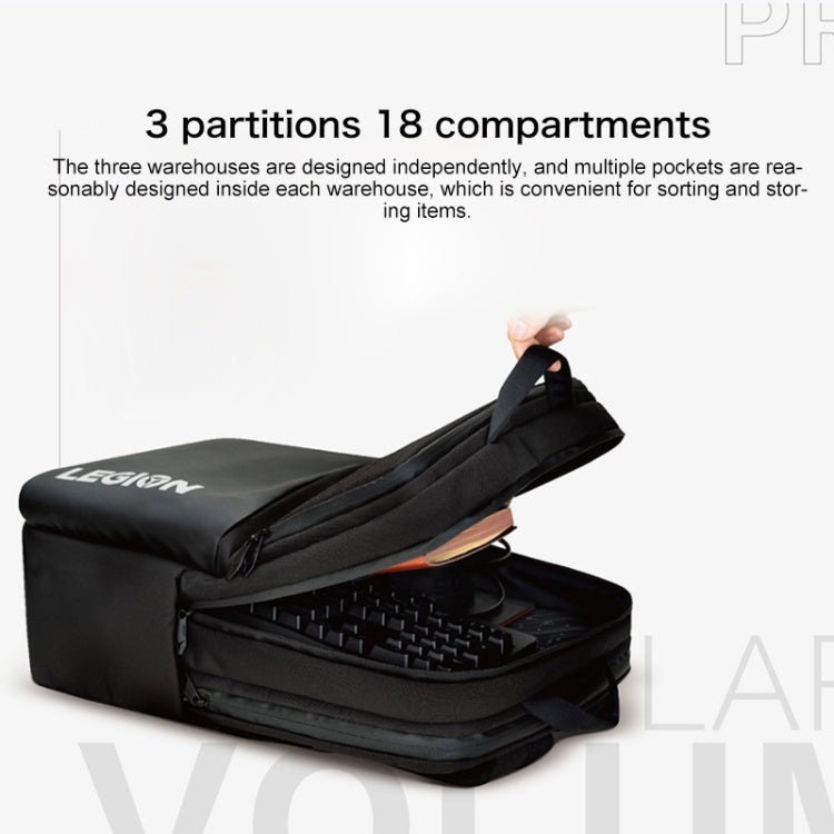 Lenovo LEGION P1 Multi-function Backpack Shoulders Bag for 15.6 inch Laptop / Y7000 / Y7000P (Black) - free shipping - PMC Jewellery - Order now!