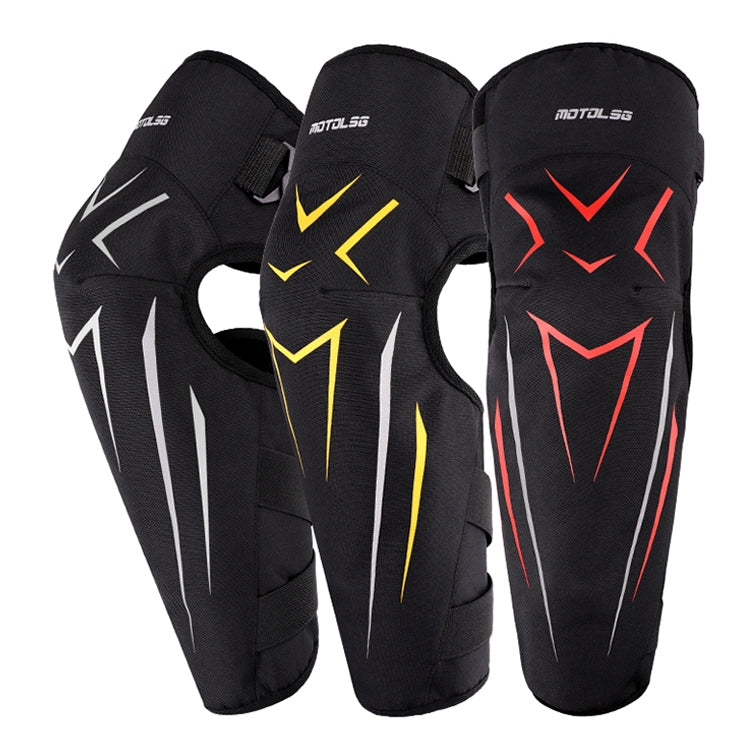 MOTOLSG 2 in 1 Knee Pads Motorcycle Bicycle Riding Warm Fleece Soft Protective Gear with CE Protector (Black Yellow) - free shipping - PMC TechLife - Order now!