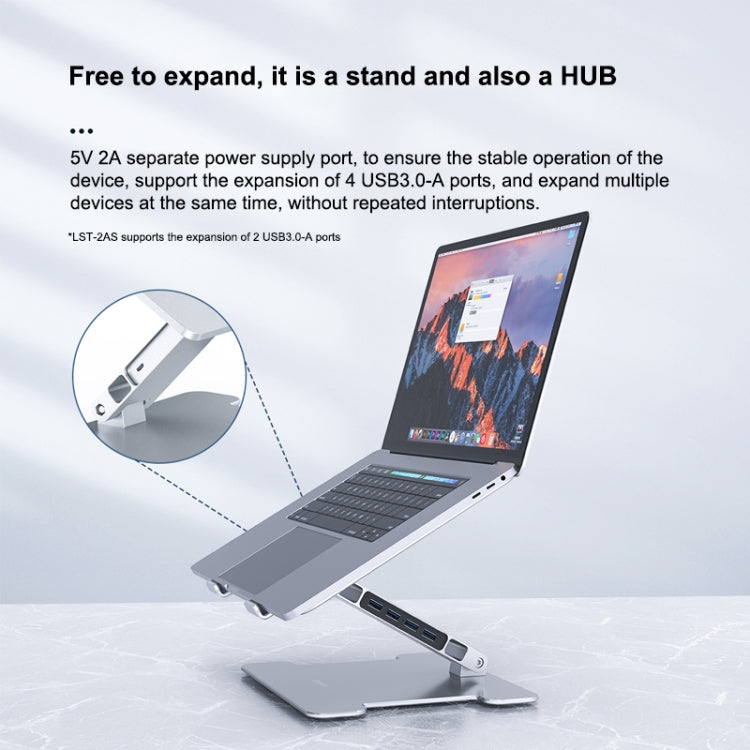 ORICO LST-4A Multi-function Aluminum Alloy Laptop Notebook Heightening Folding Stand Holder - free shipping - PMC Jewellery - Order now!
