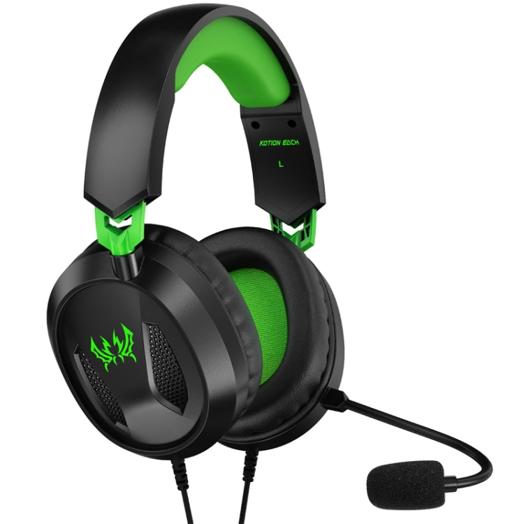 KOTION EACH G3100 Stereo Bass Gaming Headset with Omni-directional Mic,Cable Length: 1.7m(Black+Green) - free shipping - PMC Jewellery - Order now!