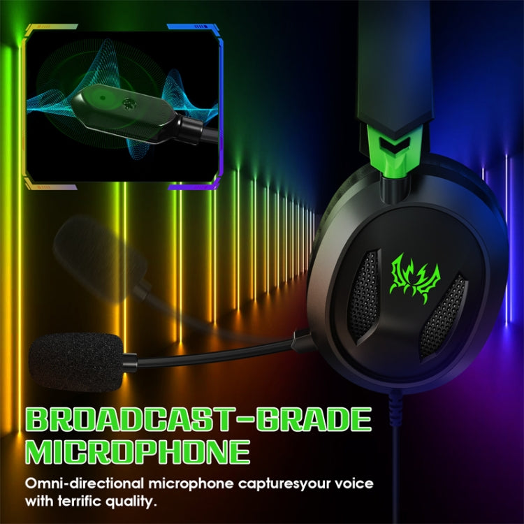 KOTION EACH G3100 Stereo Bass Gaming Headset with Omni-directional Mic,Cable Length: 1.7m(Black+Green) - free shipping - PMC Jewellery - Order now!