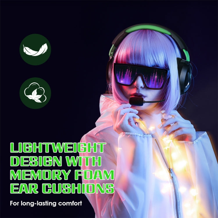 KOTION EACH G3100 Stereo Bass Gaming Headset with Omni-directional Mic,Cable Length: 1.7m(Black+Green) - free shipping - PMC Jewellery - Order now!