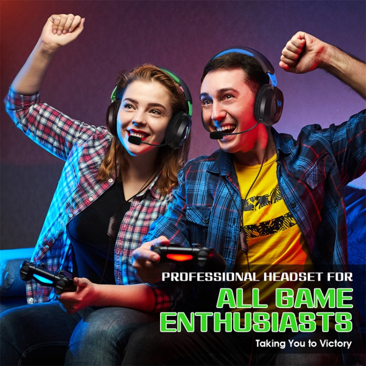 KOTION EACH G3100 Stereo Bass Gaming Headset with Omni-directional Mic,Cable Length: 1.7m(Black+Green) - free shipping - PMC Jewellery - Order now!