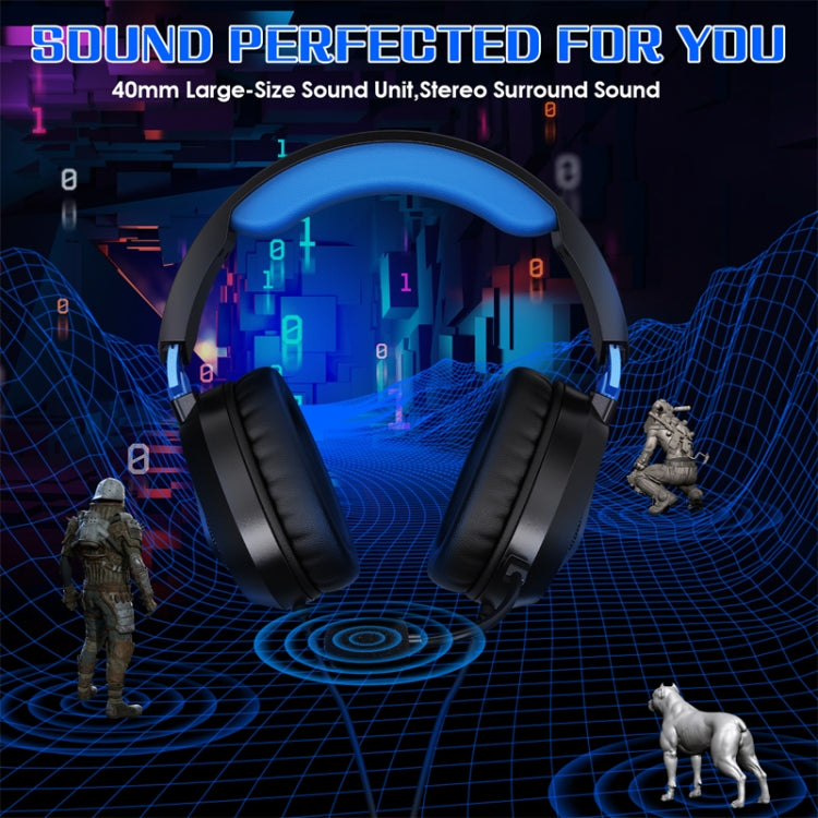 KOTION EACH G3100 Stereo Bass Gaming Headset with Omni-directional Mic,Cable Length: 1.7m(Black+Blue) - free shipping - PMC Jewellery - Order now!