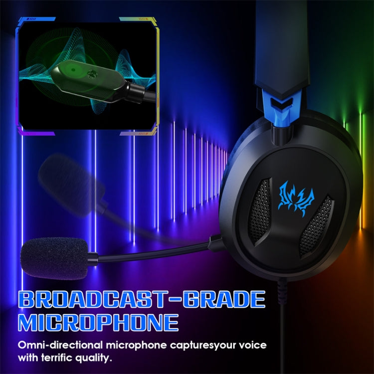 KOTION EACH G3100 Stereo Bass Gaming Headset with Omni-directional Mic,Cable Length: 1.7m(Black+Blue) - free shipping - PMC Jewellery - Order now!