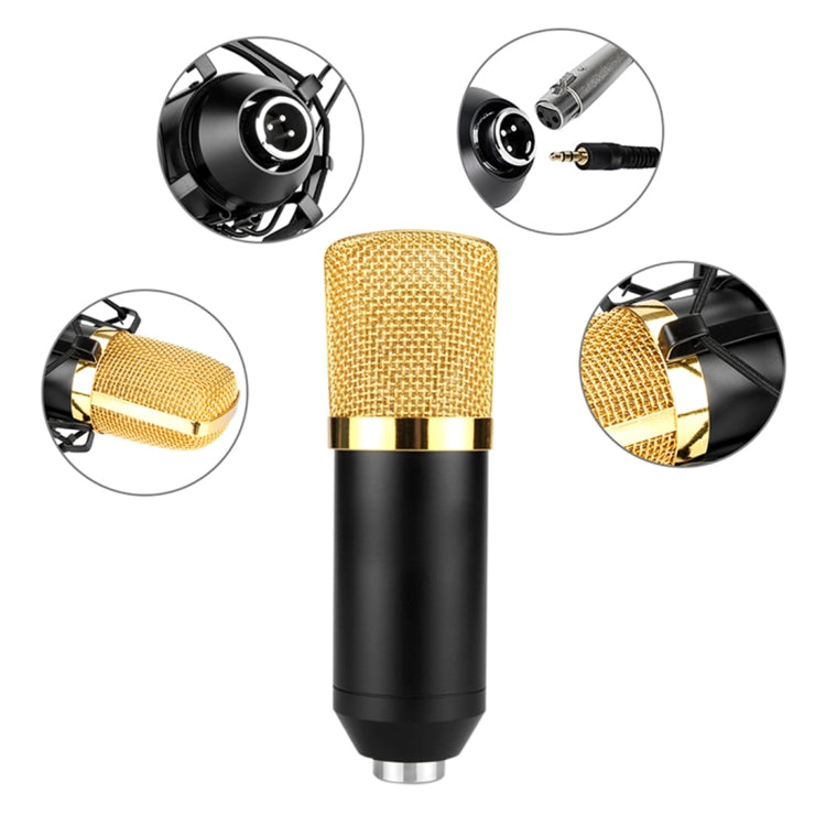 FIFINE F-700 Professional Condenser Sound Recording Microphone with Shock Mount for Studio Radio Broadcasting & Live Boardcast, 3.5mm Earphone Port, Cable Length: 2.5m(Black) - Microphone by PMC TechLife | Online Shopping South Africa | PMC TechLife | Buy Now Pay Later Mobicred