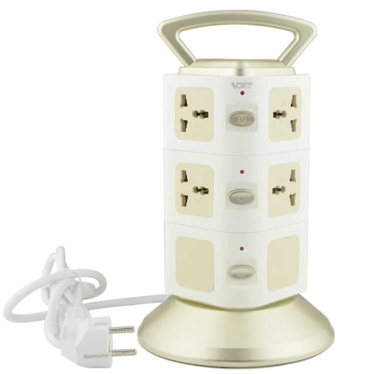 VONETS WiFi-SB-L3 3 Layers with 8 Outlets + 2 USB Ports + RJ45 Port 300Mbps WiFi Repeater Smart Power Sockets, EU Plug, Cable Length: 2m(Gold) - free shipping - PMC TechLife - Order now!