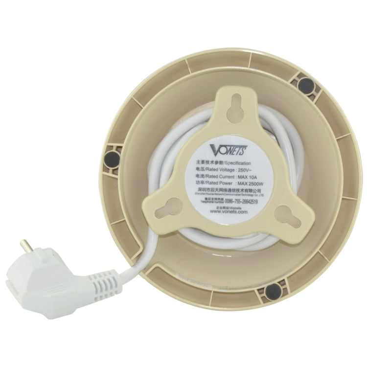 VONETS WiFi-SB-L3 3 Layers with 8 Outlets + 2 USB Ports + RJ45 Port 300Mbps WiFi Repeater Smart Power Sockets, EU Plug, Cable Length: 2m(Gold) - free shipping - PMC TechLife - Order now!