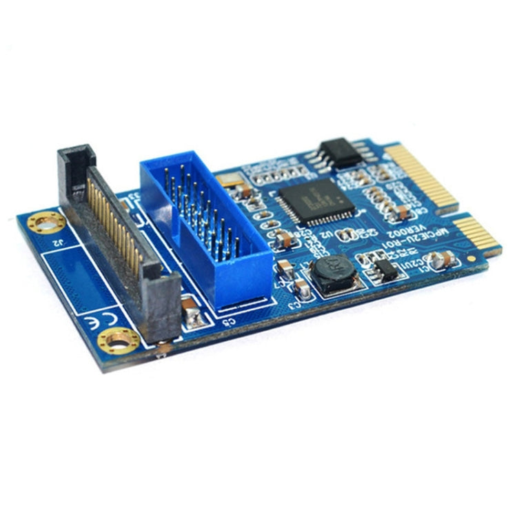 MINI PCI-E to USB 3.0 Front 19 Pin Desktop PC Expansion Card (Blue) -  by PMC Jewellery | Online Shopping South Africa | PMC Jewellery | Buy Now Pay Later Mobicred