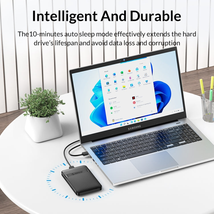 ORICO 2577U3-V1 Grid Texture Design 2.5 inch USB3.0 Micro-B Hard Drive Enclosure Box(Black) - HDD Enclosure by ORICO | Online Shopping South Africa | PMC TechLife | Buy Now Pay Later Mobicred