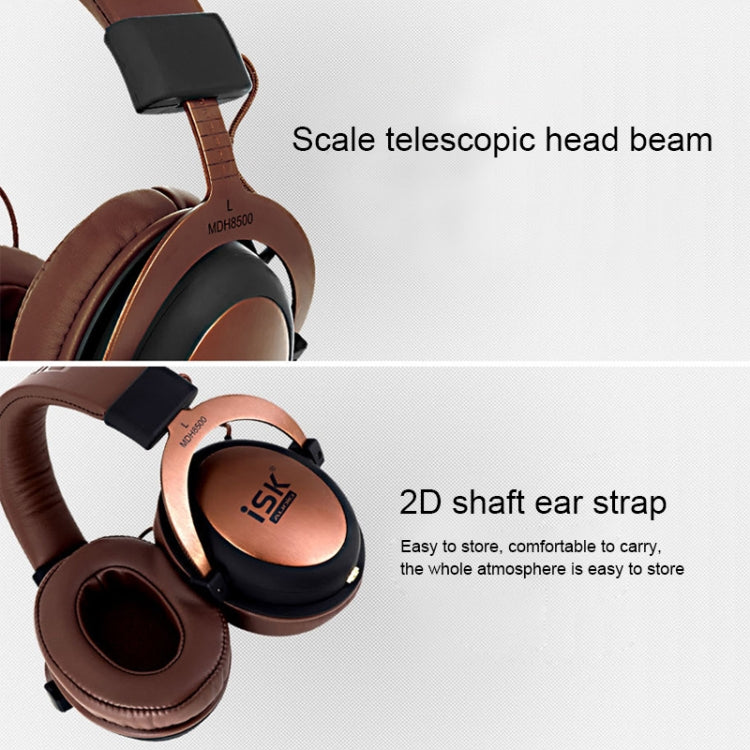 ISK MDH8500 Fully Enclosed Dynamic Stereo Monitor Wired Headset Noise Canceling Studio Headphone - Multimedia Headset by PMC TechLife | Online Shopping South Africa | PMC TechLife