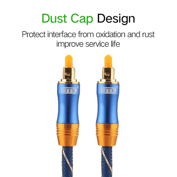 EMK LSYJ-A 25m OD6.0mm Gold Plated Metal Head Toslink Male to Male Digital Optical Audio Cable - free shipping - PMC Jewellery - Order now!