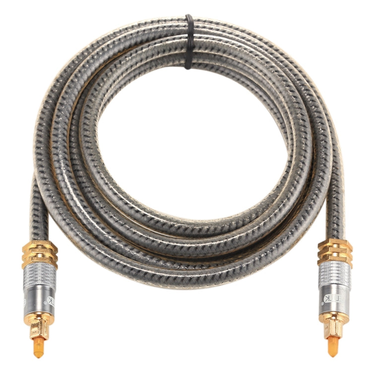 EMK YL-A 2m OD8.0mm Gold Plated Metal Head Toslink Male to Male Digital Optical Audio Cable - free shipping - PMC Jewellery - Order now!