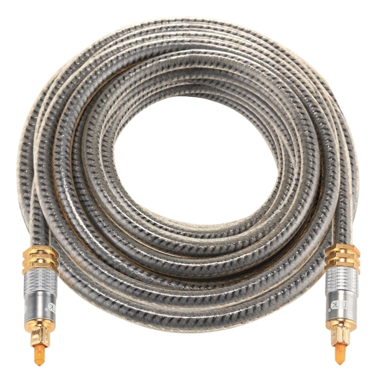 EMK YL-A 5m OD8.0mm Gold Plated Metal Head Toslink Male to Male Digital Optical Audio Cable - free shipping - PMC Jewellery - Order now!