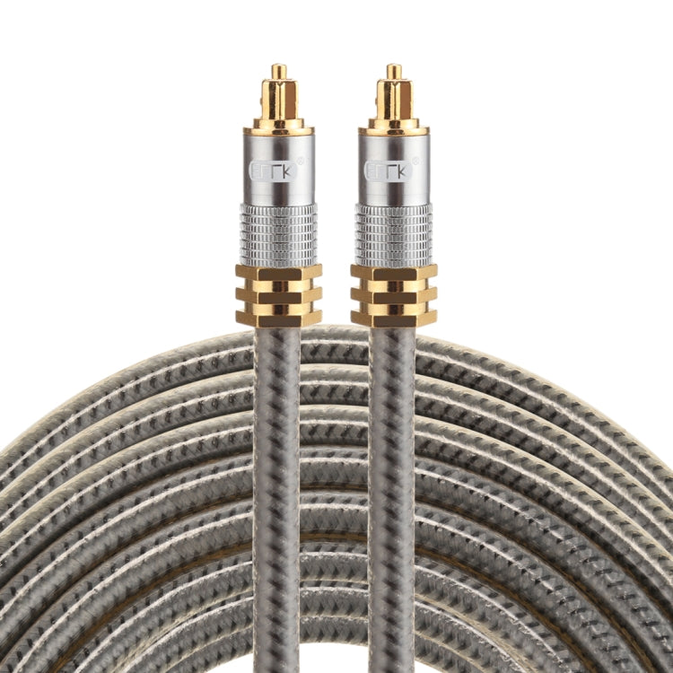 EMK YL-A 8m OD8.0mm Gold Plated Metal Head Toslink Male to Male Digital Optical Audio Cable - free shipping - PMC Jewellery - Order now!