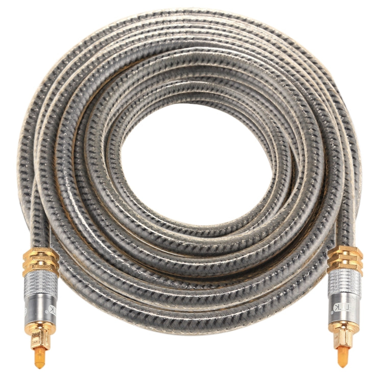 EMK YL-A 8m OD8.0mm Gold Plated Metal Head Toslink Male to Male Digital Optical Audio Cable - free shipping - PMC Jewellery - Order now!