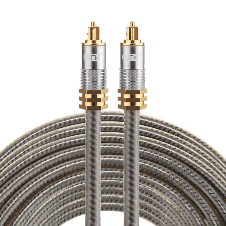 EMK YL-A 10m OD8.0mm Gold Plated Metal Head Toslink Male to Male Digital Optical Audio Cable - free shipping - PMC Jewellery - Order now!