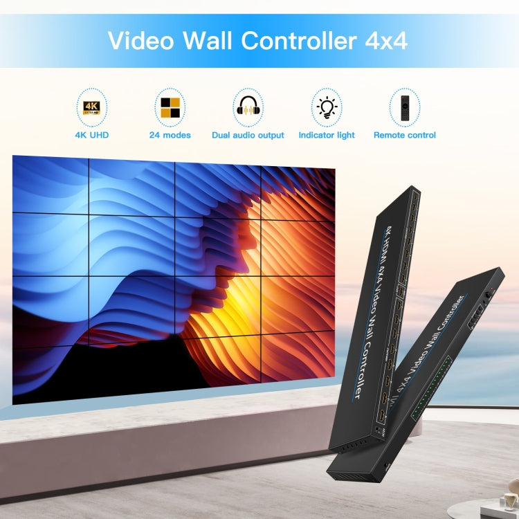 NK-H44 4K Ultra HD 4X4 HDMI Video Wall Controller Multi-screen Splicing Processor (US Plug) - Splitter by PMC TechLife | Online Shopping South Africa | PMC TechLife