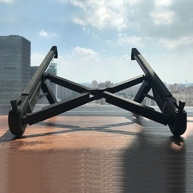 NEXSTAND Laptop Height Extender Holder Stand Folding Portable Computer Heat Dissipation Bracket, Size: 27x3.9x3.6cm(Black) - MacBook Holder by PMC Jewellery | Online Shopping South Africa | PMC Jewellery | Buy Now Pay Later Mobicred