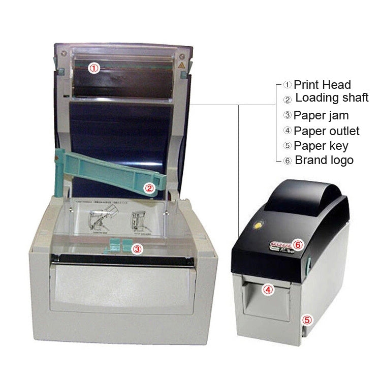 GODEX EZ-DT2 Self-adhesive Thermal Calibration Label Barcode Printer - Receipt Printers by PMc TechLife | Online Shopping South Africa | PMc TechLife | Buy Now Pay Later Mobicred