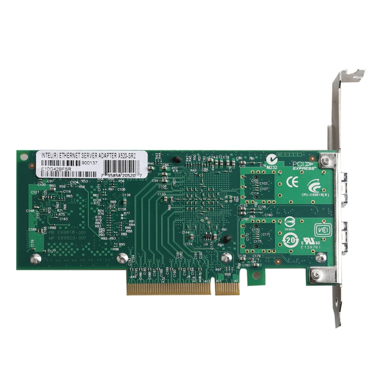 XXA037 Intel 82599 Dual SFP Port  PCI Express FCoE PCIe x8 10 Gigabit Ethernet Network Optical LAN Card Adapter - Add-on Cards by PMC TechLife | Online Shopping South Africa | PMC TechLife | Buy Now Pay Later Mobicred