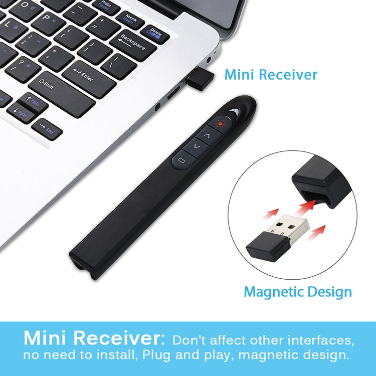 XM930 2.4GHz Wireless Laser PowerPoint Page Turning Pen Multimedia Wireless Presentation Projection Pen with USB Receiver, Support Low Battery Remind, Remote Control Distance: 100m(White) -  by PMC TechLife | Online Shopping South Africa | PMC TechLife | Buy Now Pay Later Mobicred