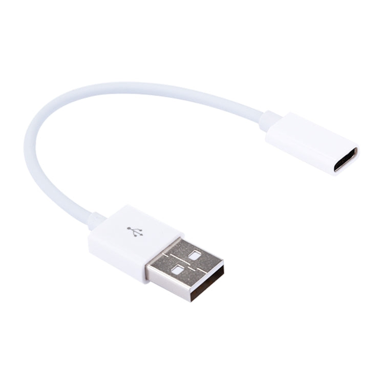 15cm USB 2.0 Male to USB-C / Type-C Female Connector Adapter Cable(White) - USB-C & Type-C Cable by PMC TechLife | Online Shopping South Africa | PMC TechLife | Buy Now Pay Later Mobicred