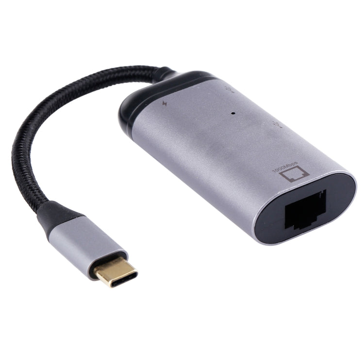 Type-C / USB-C Male to RJ45 Female  + Type-C / USB-C Female + USB Female Adapter Converter - Cable & Adapters by PMC Jewellery | Online Shopping South Africa | PMC Jewellery | Buy Now Pay Later Mobicred