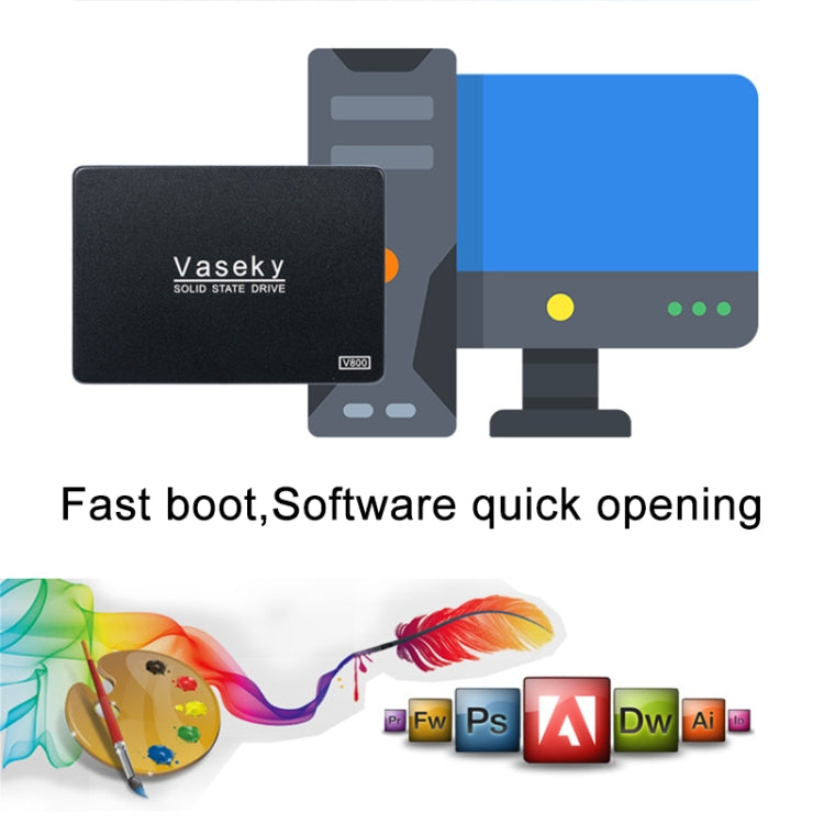 Vaseky V800 512GB 2.5 inch SATA3 6GB/s Ultra-Slim 7mm Solid State Drive SSD Hard Disk Drive for Desktop, Notebook - free shipping - PMC Jewellery - Order now!