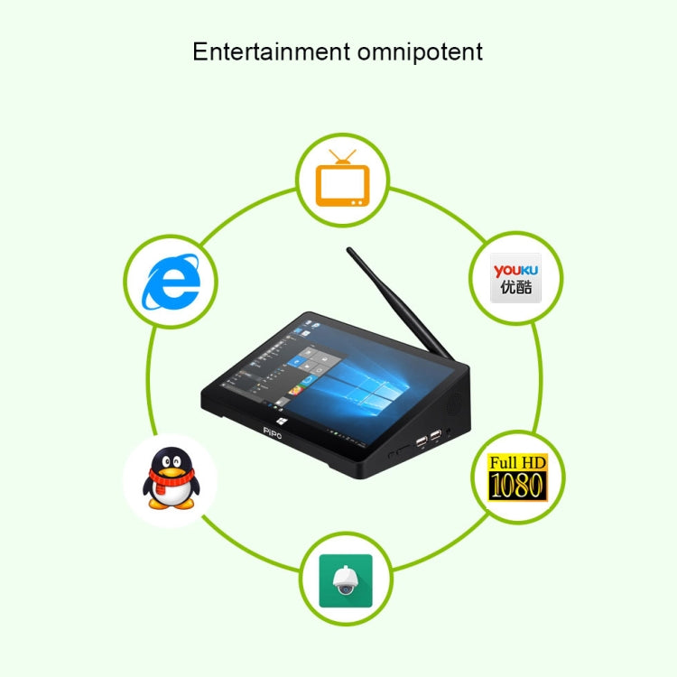 PiPo X8 Pro TV Box Style Mini PC, 4GB + 64GB, 7 inch Windows 10, Intel Celeron N4020 Dual Core, Support TF Card / Bluetooth / WiFi / LAN / HDMI, US/EU Plug - free shipping - PMc TechLife - Order now!