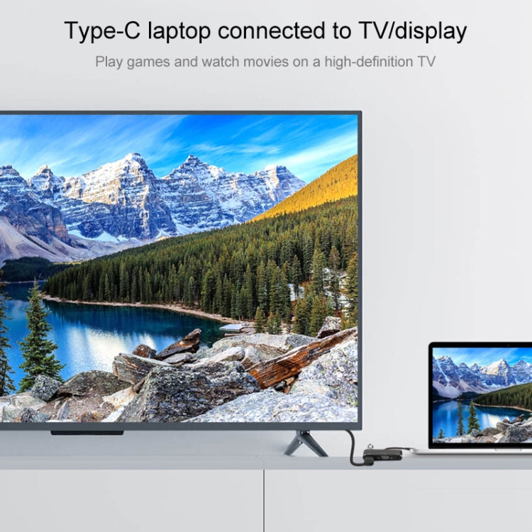 7585B 3 in 1 Micro USB / 8 Pin / Type-C to VGA / HDTV / AV Adapter Mobile HD Screen Player (Black) - Wireless Display Dongle by PMC TechLife | Online Shopping South Africa | PMC TechLife | Buy Now Pay Later Mobicred