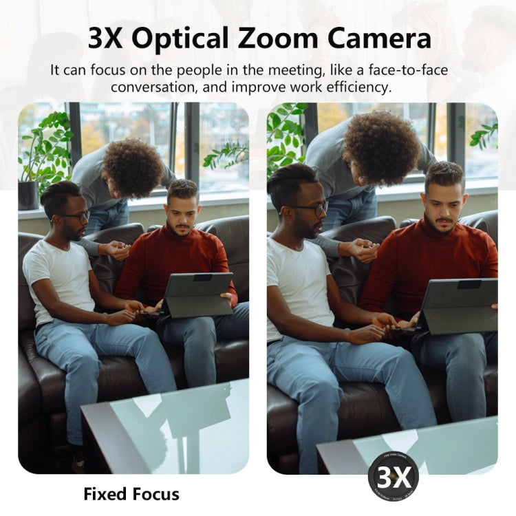 YANS YS-H23U USB HD 1080P 3X Zoom Wide-Angle Video Conference Camera with Remote Control, US Plug (Grey) - free shipping - PMc TechLife - Order now!