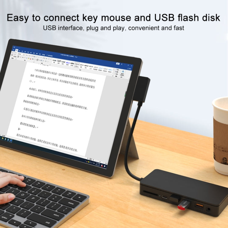 Onten OT-65002 12 in 1 Multifunctional Type-C + USB + RJ45 + HDMI Docking Station(Black) - free shipping - PMC Jewellery - Order now!