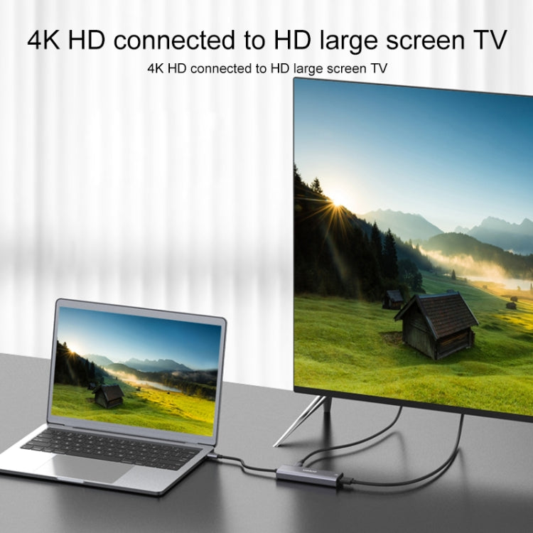 Onten OT-95123 5 in 1 Multifunctional Type-C + USB + HDMI Docking Station, Cable Length: 145mm(Silver) - free shipping - PMC Jewellery - Order now!