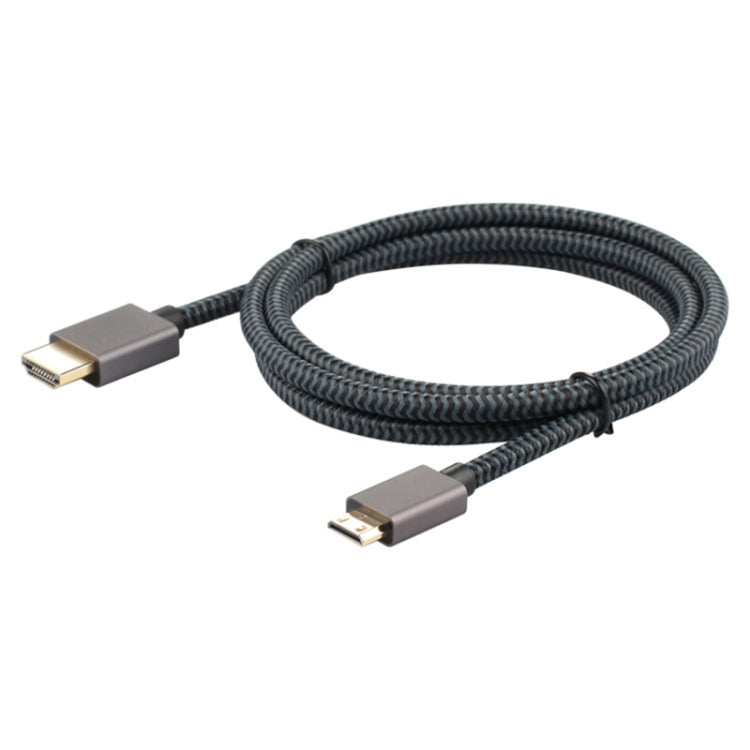 ULT-unite Gold-plated Head HDMI 2.0 Male to Mini HDMI Male Nylon Braided Cable, Cable Length: 1.2m(Black) - Cable by ult-unite | Online Shopping South Africa | PMC TechLife | Buy Now Pay Later Mobicred