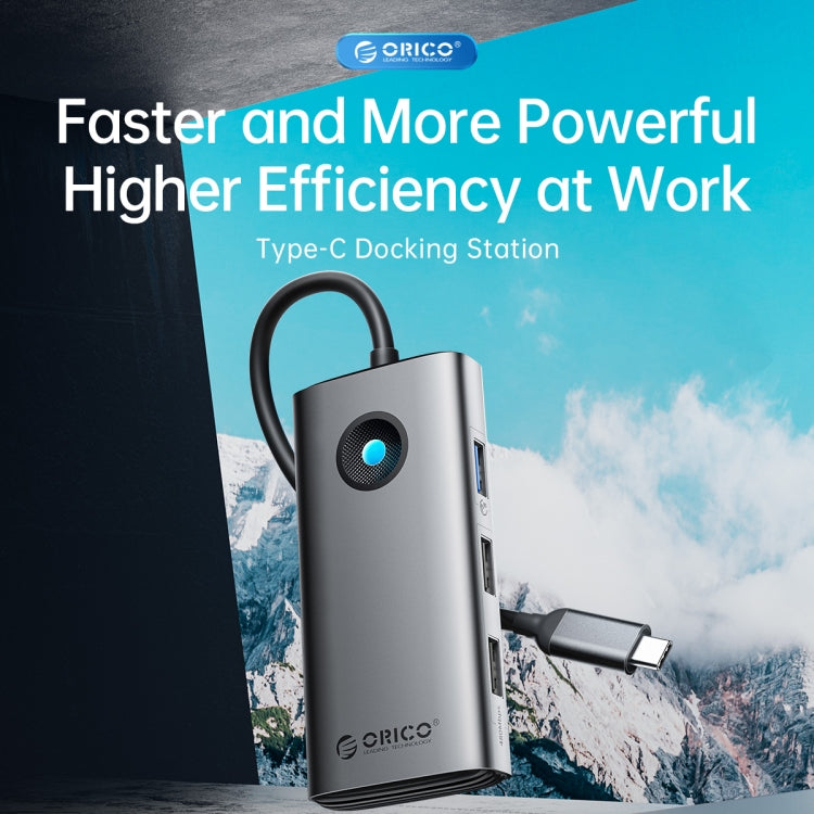 ORICO PW11-5P Type-C / USB-C 5-in-1 5Gbps Multifunction Docking Station(Silver) - USB HUB by ORICO | Online Shopping South Africa | PMC TechLife | Buy Now Pay Later Mobicred