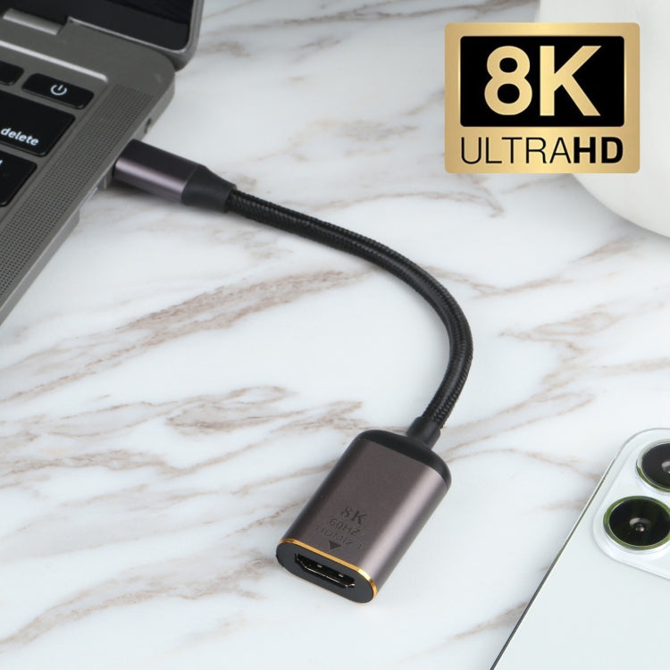 8K 60Hz HDMI Female to USB-C / Type-C Male Adapter Cable - Cable & Adapters by PMC TechLife | Online Shopping South Africa | PMC TechLife
