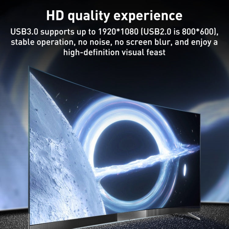 HW-1501 USB to VGA HD Video Converter (Black) - Adapter by PMC TechLife | Online Shopping South Africa | PMC TechLife | Buy Now Pay Later Mobicred