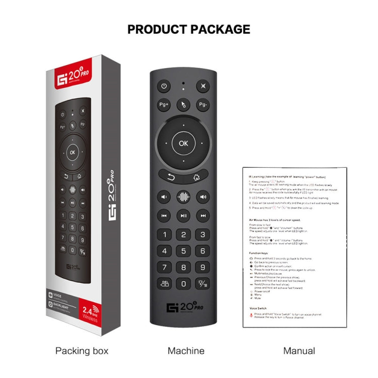 G20S Pro Voice Backlight Version 2.4G Air Mouse Remote Control - MINI PC Accessories & Gadgets by PMC Jewellery | Online Shopping South Africa | PMC Jewellery | Buy Now Pay Later Mobicred