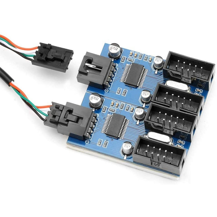Rocketek HC427 9 Pin USB2.0 HUB Adapter One-to-Four Splitter Circuit Board - USB 2.0 HUB by ROCKETEK | Online Shopping South Africa | PMC TechLife | Buy Now Pay Later Mobicred