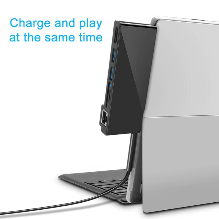 Rocketek SH768 6 in 1 RJ45 / USB 3.0 / HDMI / SD / TF HUB Adapter for Surface Pro 4 - free shipping - PMC Jewellery - Order now!