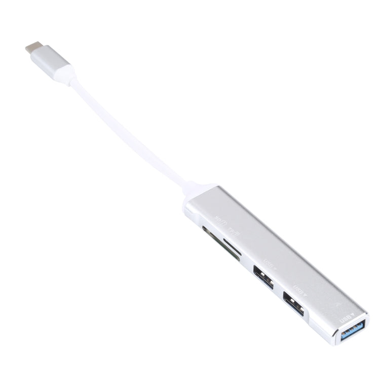 5 in 1 USB-C / Type-C 3.1 to SD / TF Card Slot + 3 USB 3.0 Ports Multifunctional Docking Station HUB (White) - USB HUB by PMC Jewellery | Online Shopping South Africa | PMC Jewellery | Buy Now Pay Later Mobicred
