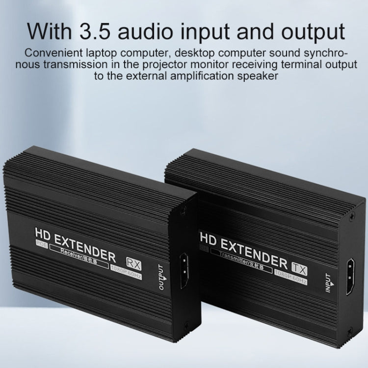 Measy ET1820 HDMI Extender Transmitter and Receiver Converter, POE Single Power Supply, Transmission Distance: 200m(EU Plug) - free shipping - PMC Jewellery - Order now!