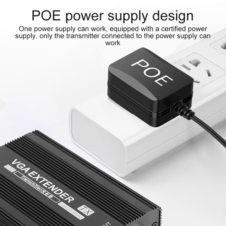 Measy VGA1815 VGA Extender Transmitter and Receiver Converter, POE Single Power Supply, Transmission Distance: 150m(US Plug) - free shipping - PMC Jewellery - Order now!