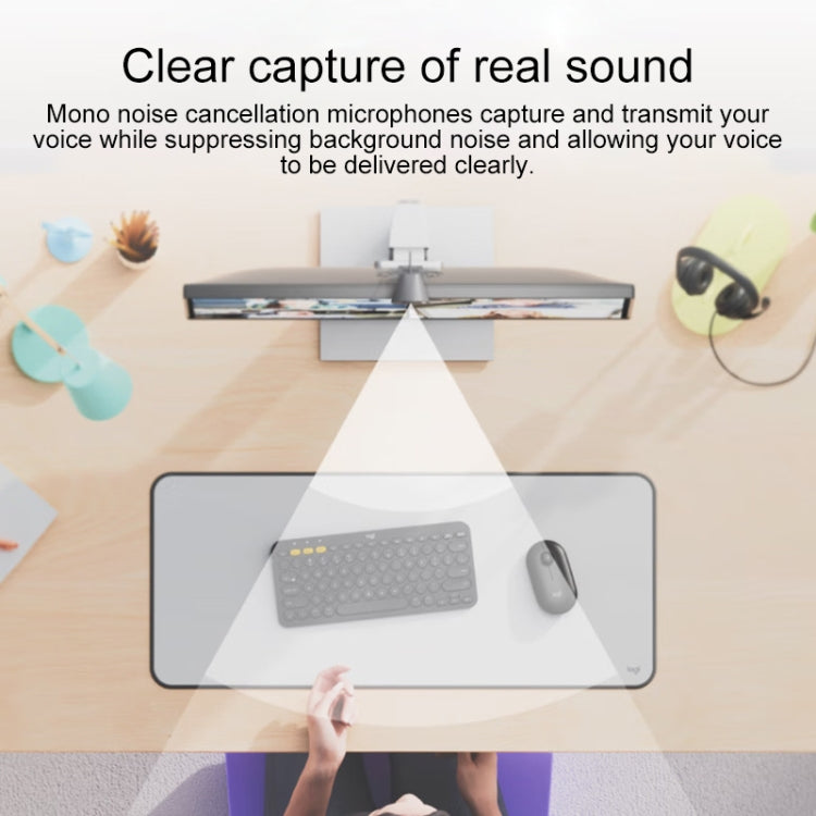 Logitech Brio 300 2MP 1080P Full HD IP Camera with Noise Reduction Microphone (White) - free shipping - PMC Jewellery - Order now!