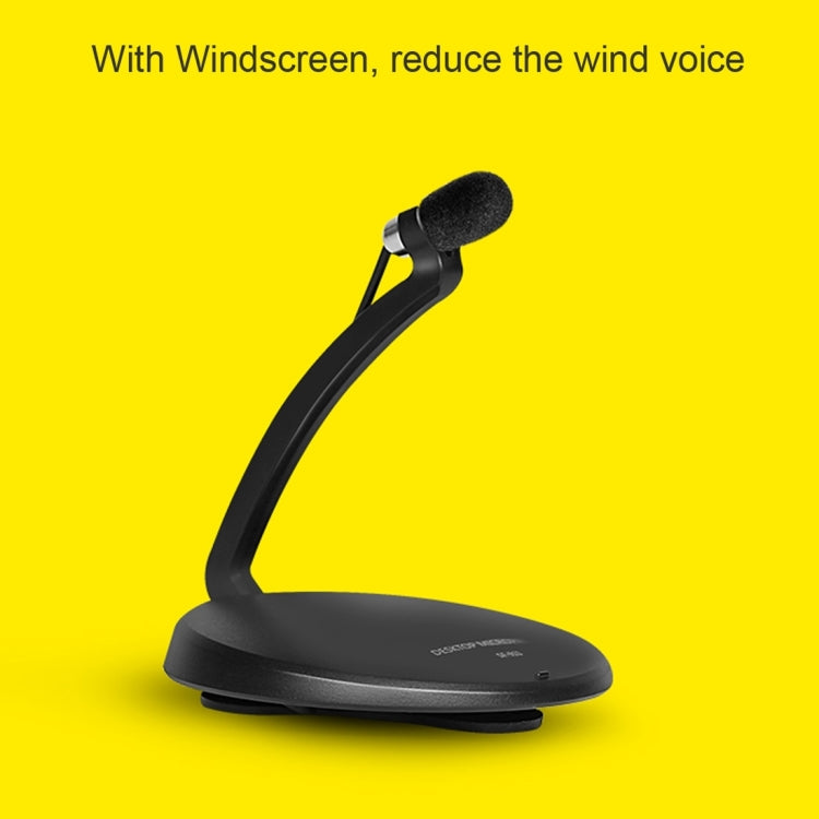 Yanmai SF-911 Professional Condenser Sound Recording 3.5mm Jack Microphone with Base Holder, Cable Length: 1.5m, Compatible with PC and Mac for Live Broadcast Show, KTV, etc.(Black) - Microphone by Yanmai | Online Shopping South Africa | PMC TechLife | Buy Now Pay Later Mobicred