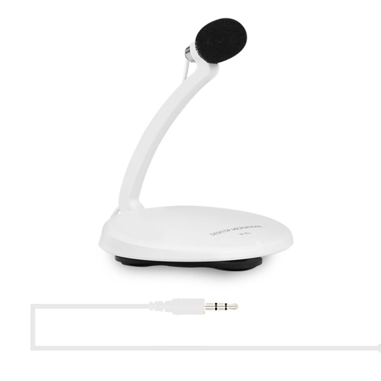 Yanmai SF-911 Professional Condenser Sound Recording 3.5mm Jack Microphone with Base Holder, Cable Length: 1.5m, Compatible with PC and Mac for Live Broadcast Show, KTV, etc.(White) - Microphone by Yanmai | Online Shopping South Africa | PMC TechLife | Buy Now Pay Later Mobicred